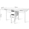 Rectangular Extendable Dining Table -  White