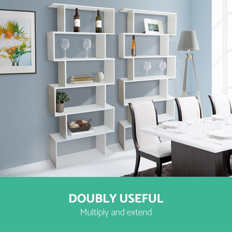 Bookshelf 6 Tiers - White