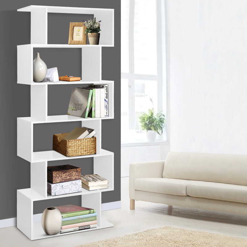 Bookshelf 6 Tiers - White