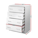 4 Drawer Storage Chest - White