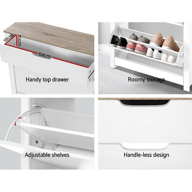 Shoe Rack Storage Organiser - White