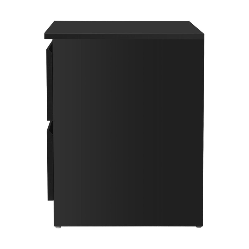 2 Drawer - Bedside Table - Black