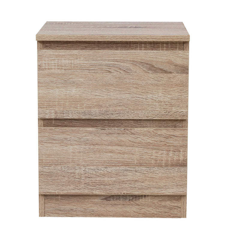 2 Drawers Bedside Table - Oak