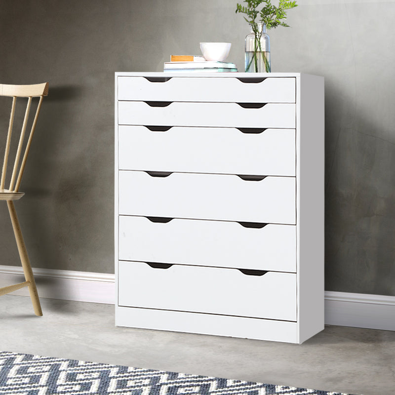 6 Chest of Drawers - White