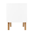 Bedside Table 2 Drawers - White