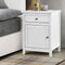 Large Bedside Table Nightstand - White