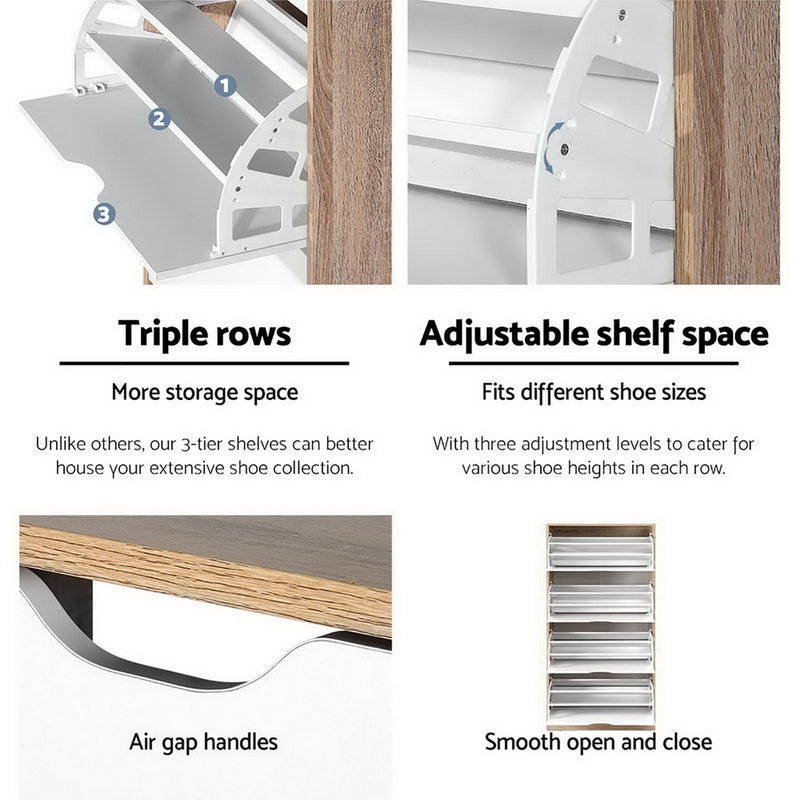 Wooden Shoe Rack Organiser