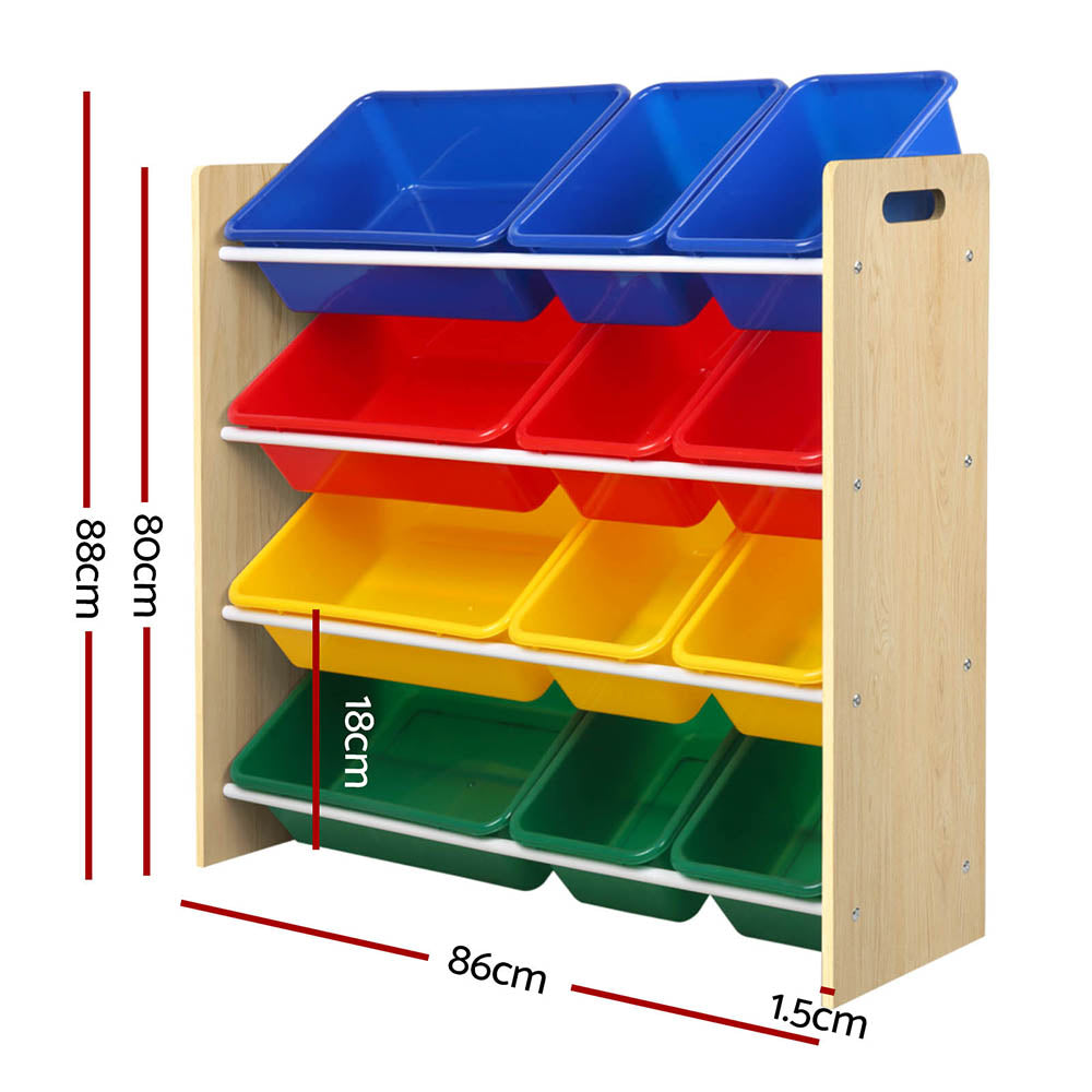 Bristol Kids 12-Bin Storage Organiser – Multi – 86 cm