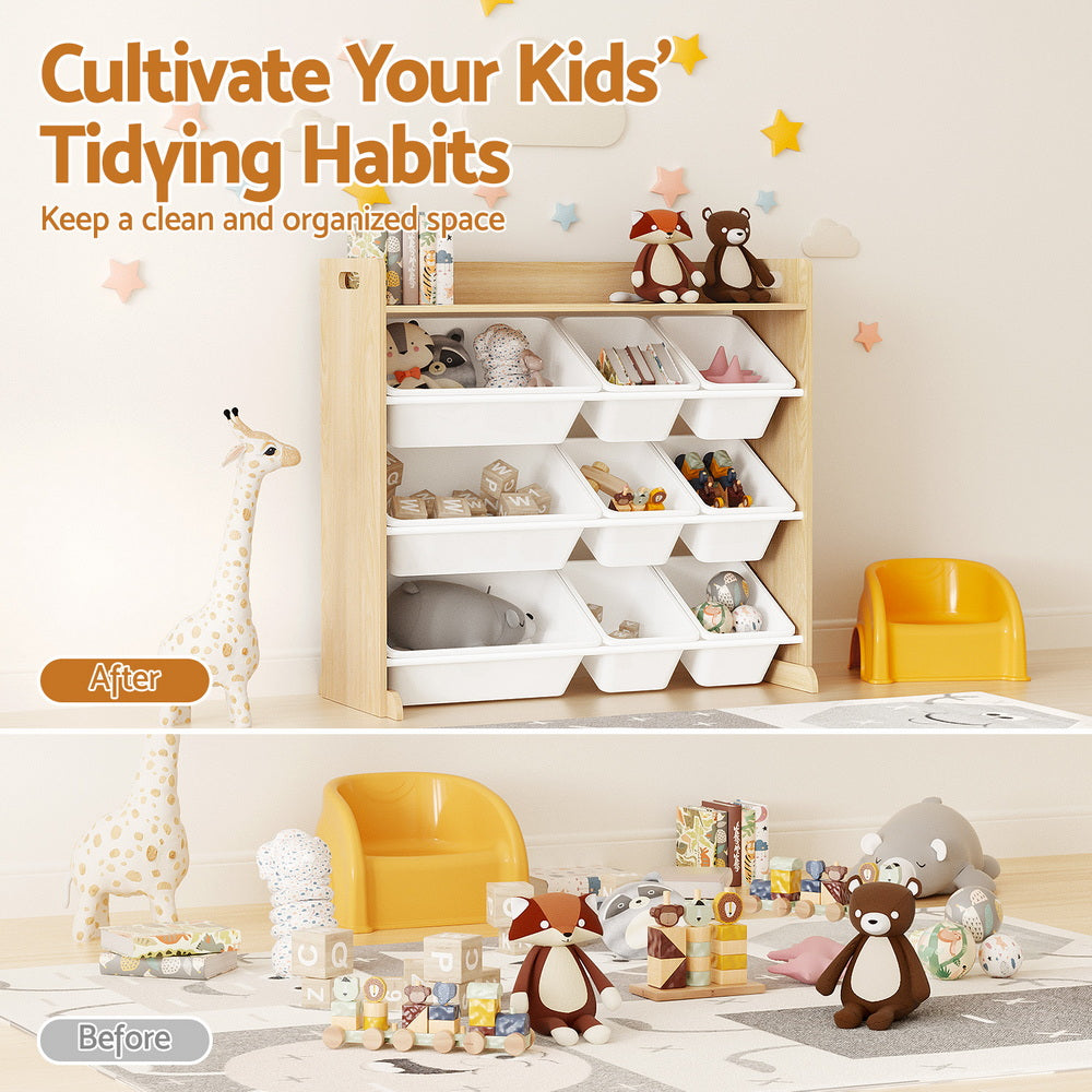 Camden Kids 9-Bin Storage Organiser – Multi – 85 cm