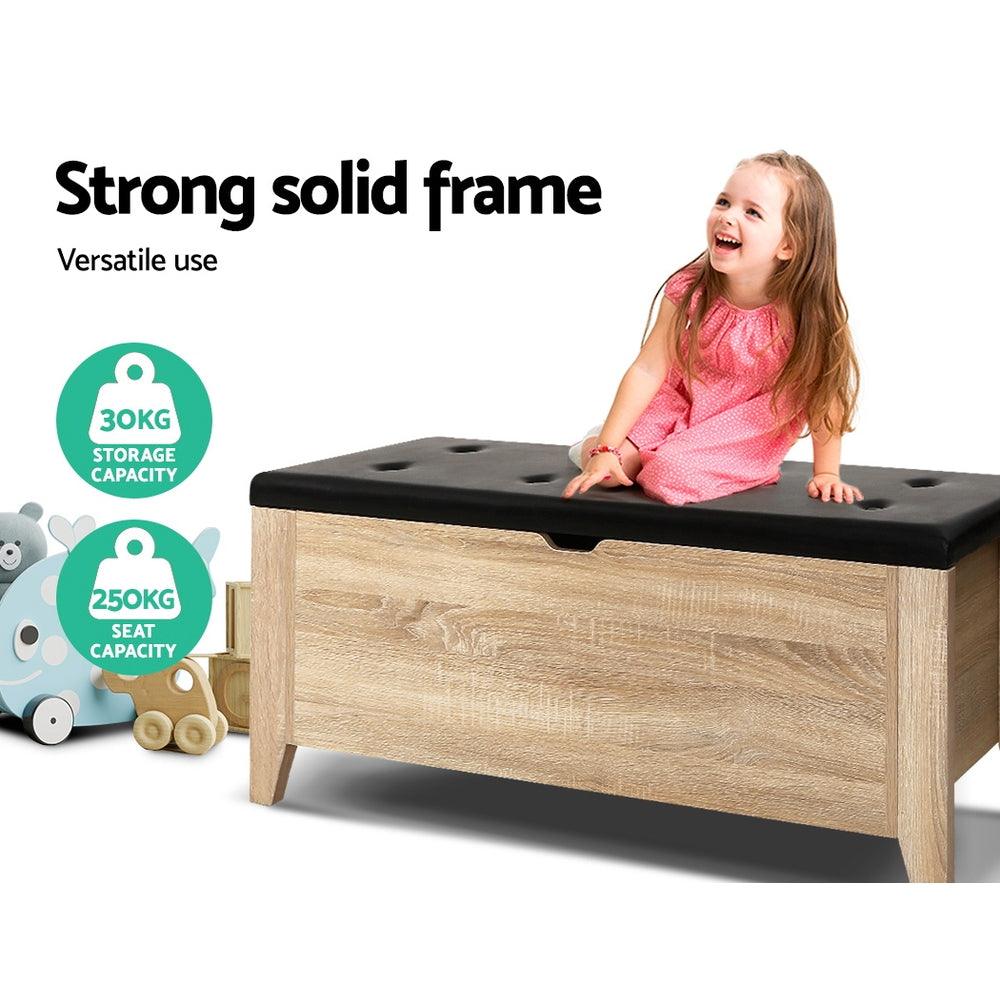 Valdran Storage Ottoman – Oak – 106 cm