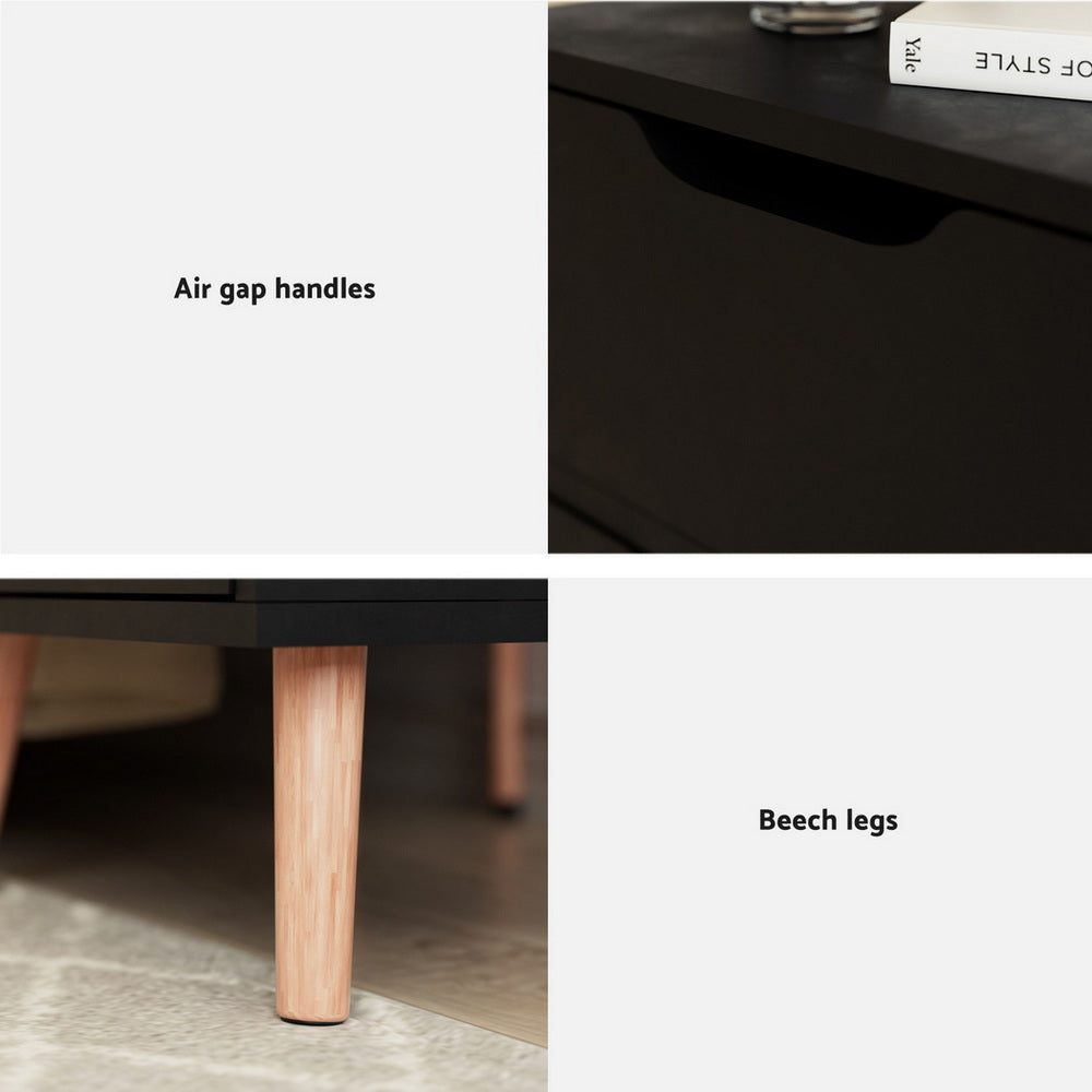 Boden Bedside Tables – Black – Set of 2