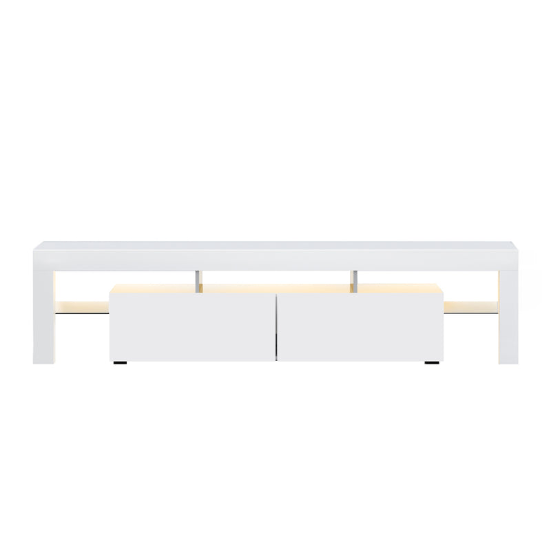 LED Entertainment Unit TV Cabinet - 189cm - White