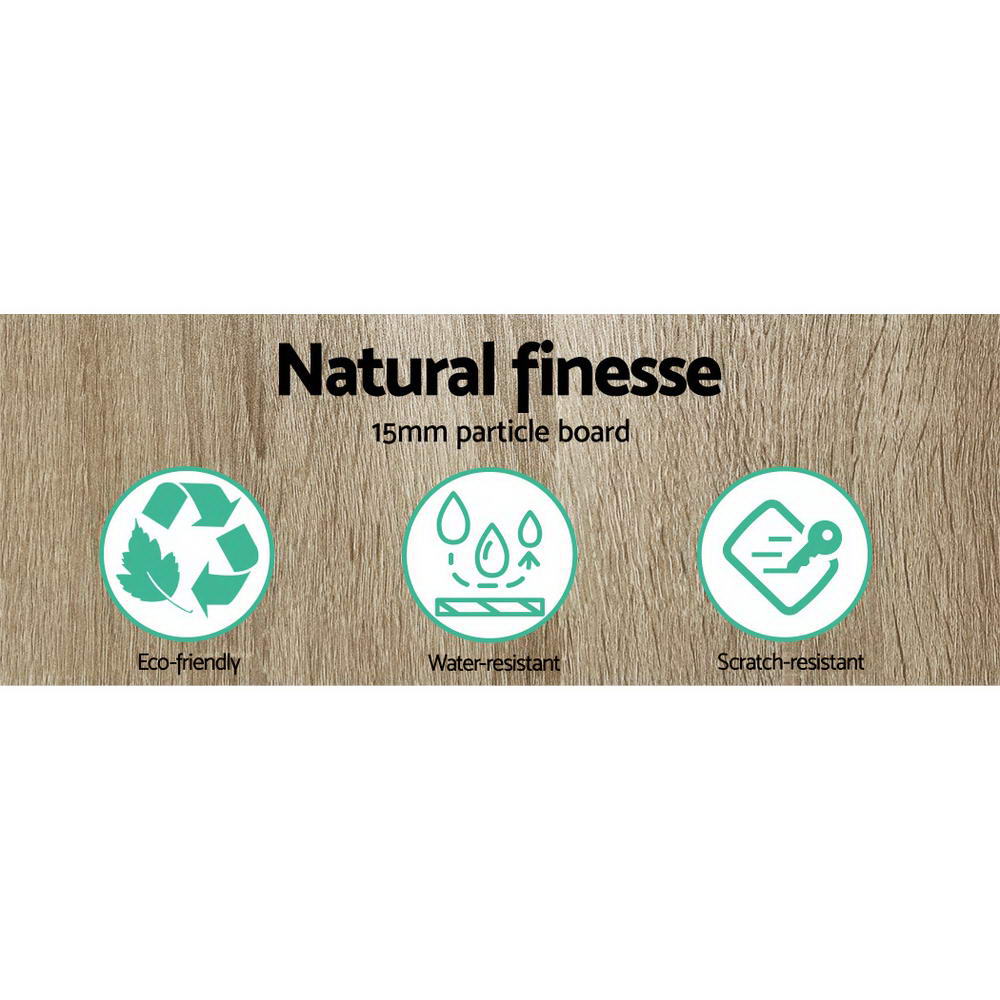 Haywood Cushioned Dining Bench – Oak – 90 cm