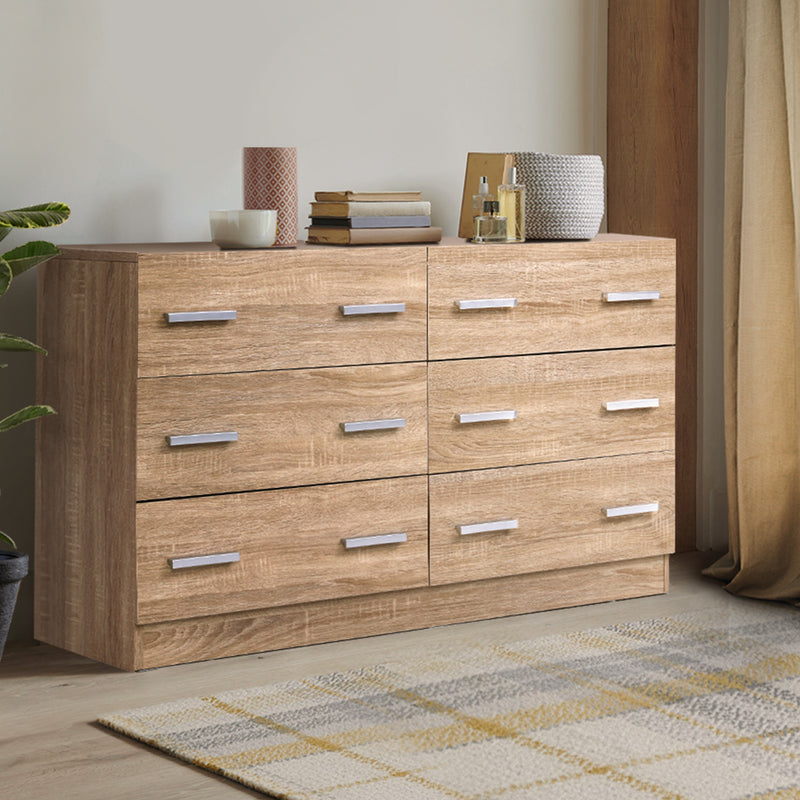 6 Chest of Drawers - Oak