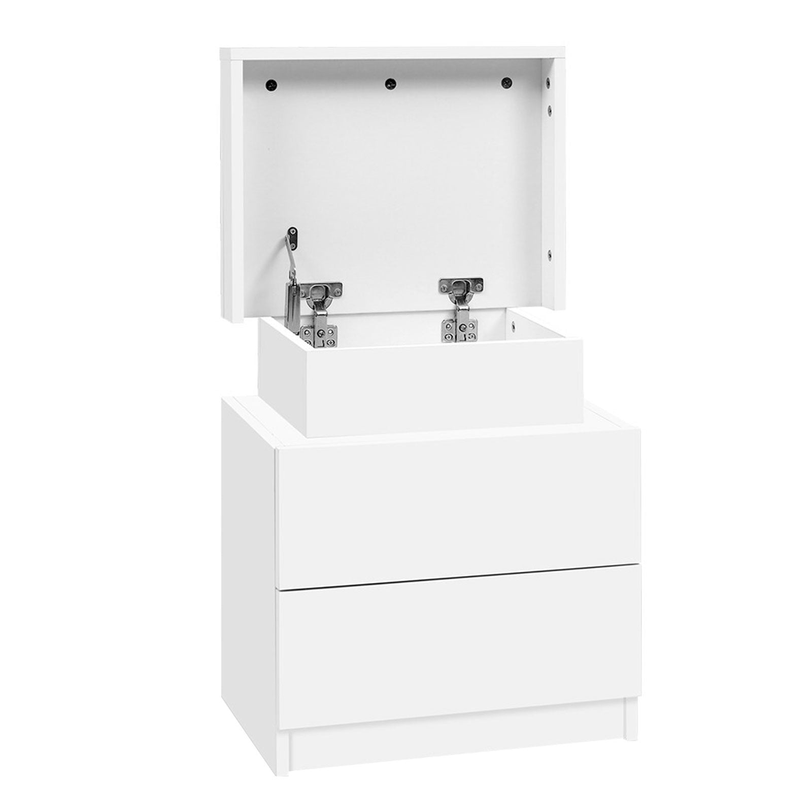 Atlas Bedside Tables – White – Set of 2