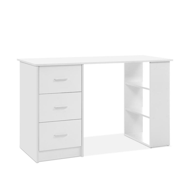 Artiss Computer Desk Drawer Shelf Cabinet White 120CM