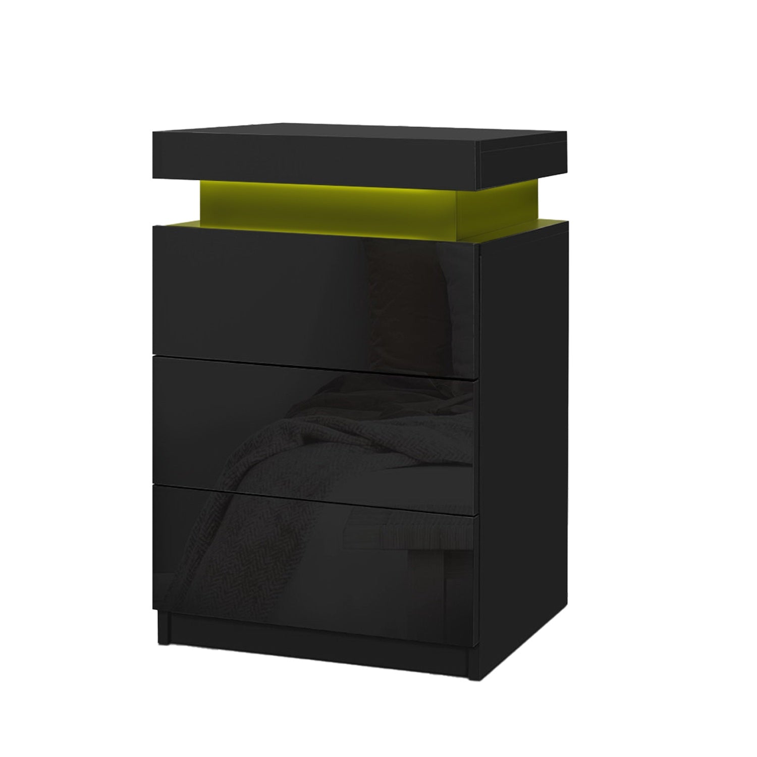 Arlo LED Bedside Tables – Black – Set of 2