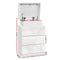 3 Drawers LED Bedside Table - White