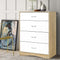 4 Chest of Drawers - White & Oak