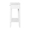 Bedside Table with Drawer and Shelf - White