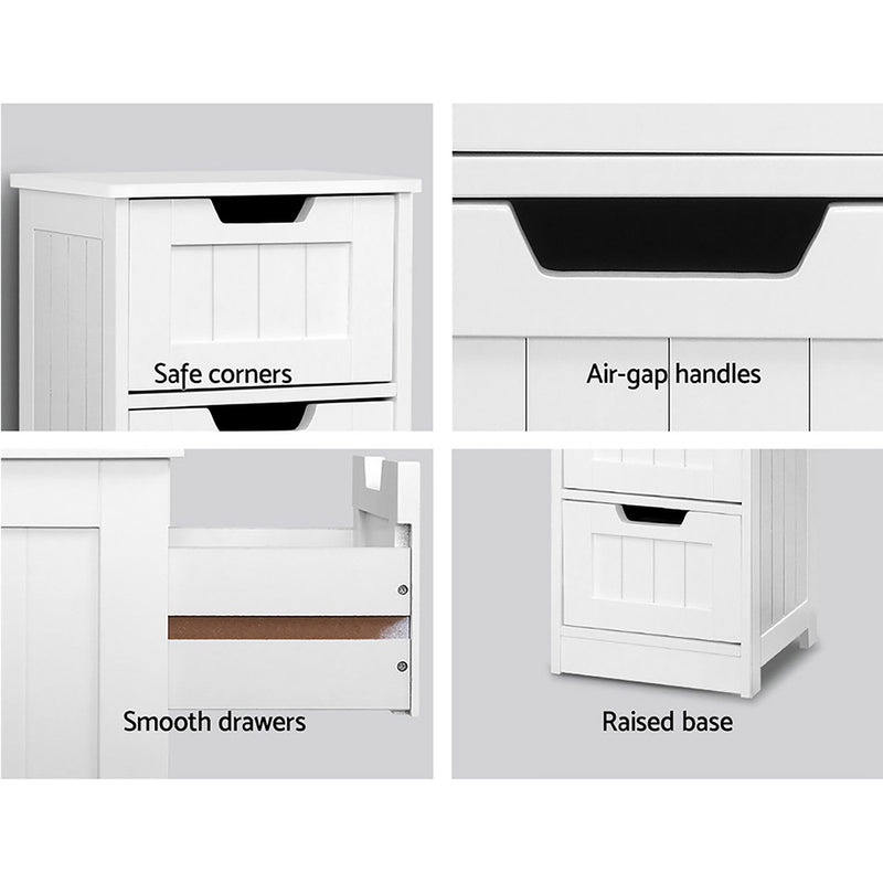 4 Chest of Drawers - White