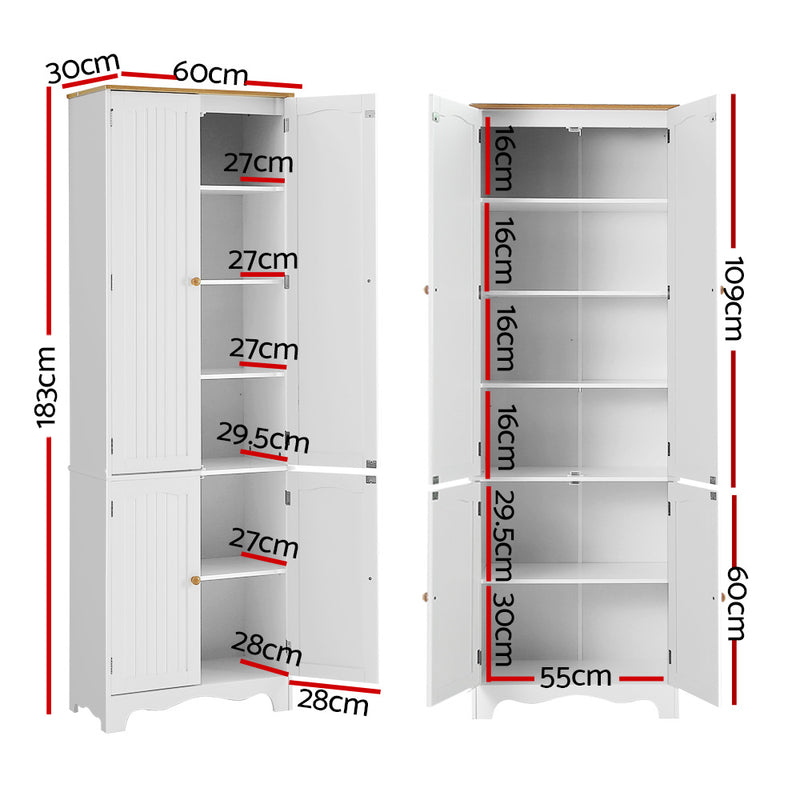 Sideboard Buffet Cabinet with 4 Doors – White
