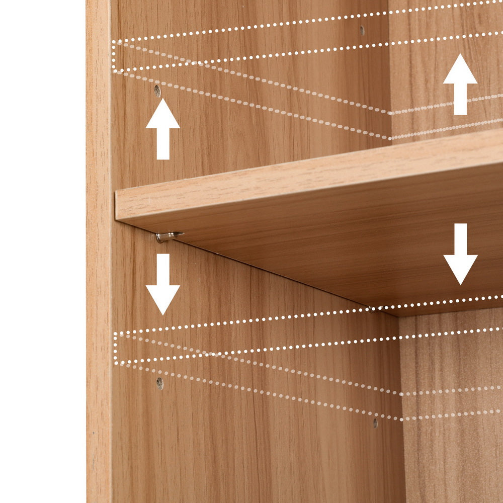 Milo Bookshelf – Pine – 8 Tiers