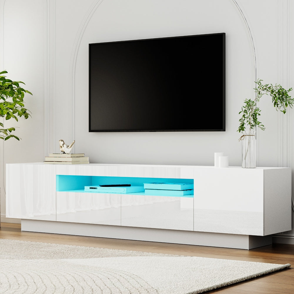 Arlo TV Unit Entertainment Unit Storage Drawer RGB LED 180cm White