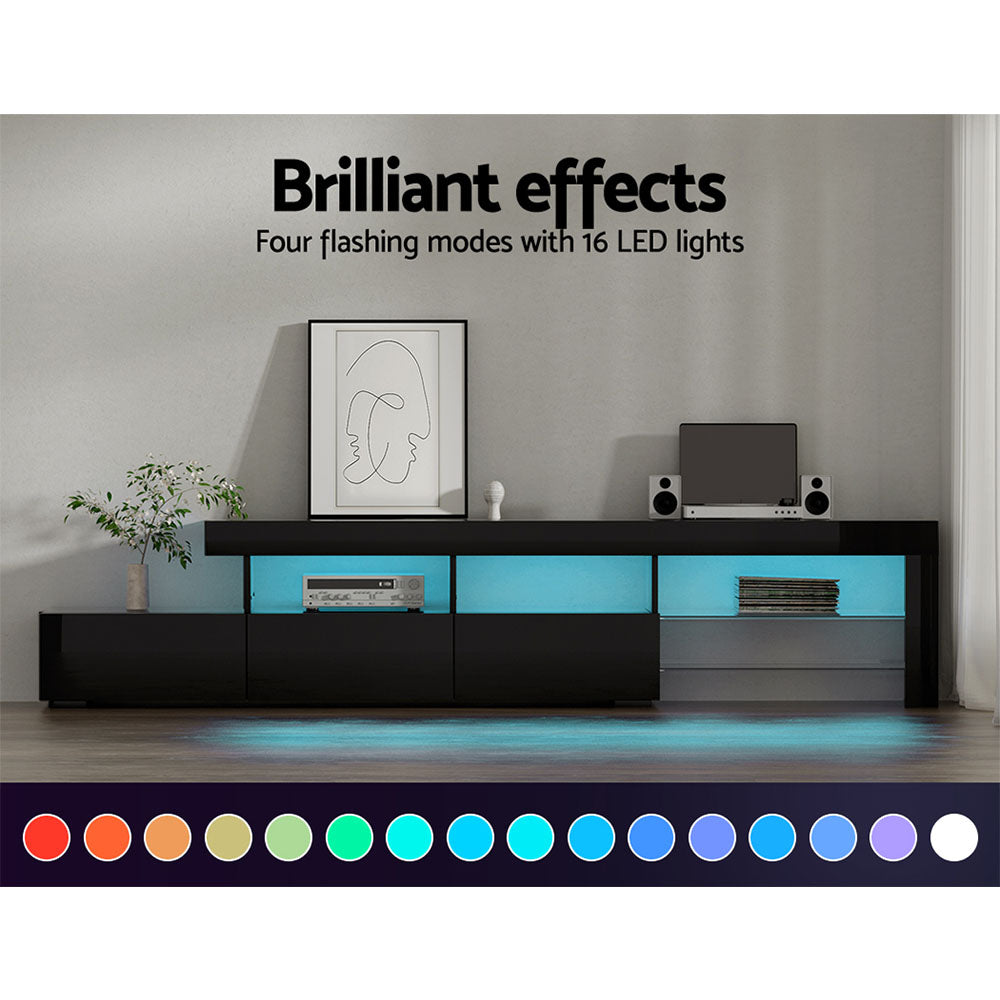 Onyx LED TV Entertainment Unit – Black – 215 cm