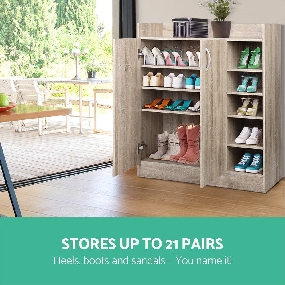 Preston 2-Door Shoe Cabinet – Wood Finish