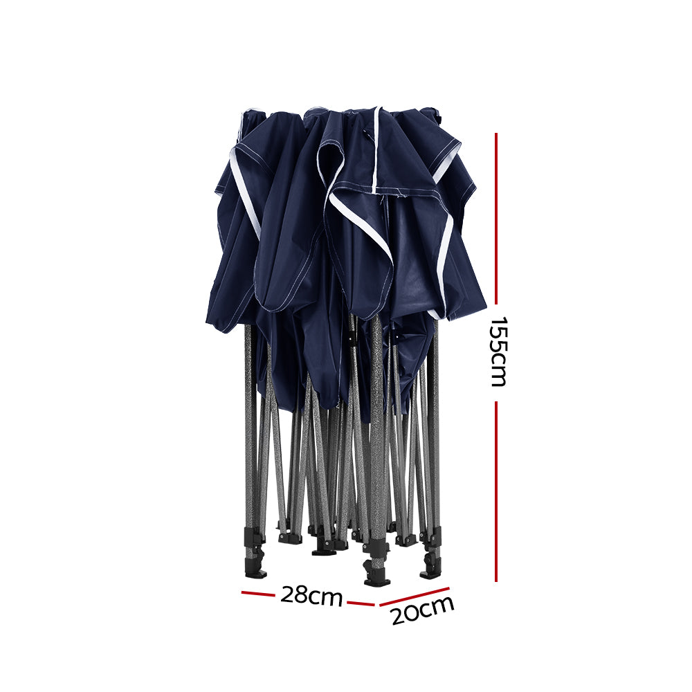 Callan Pop-Up Outdoor Gazebo – Blue – 3 × 4.5 m