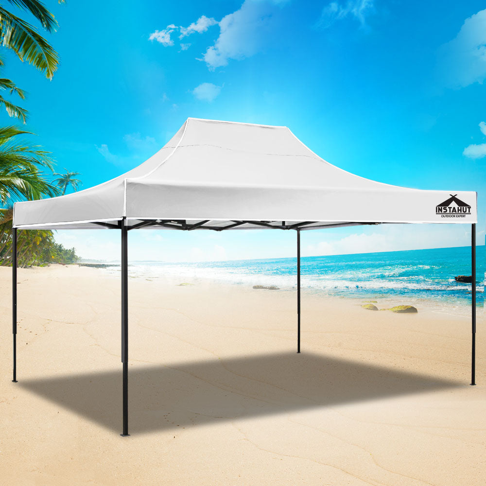 Nara Pop-Up Outdoor Gazebo – White – 3 × 4.5 m