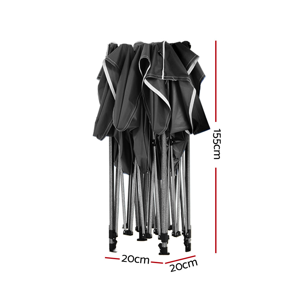 Marston Pop Up Gazebo – Black – 3m x 6m
