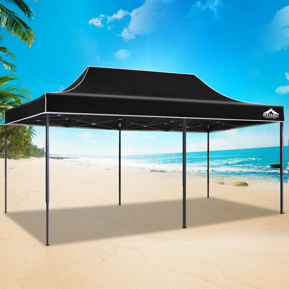 Marston Pop Up Gazebo – Black – 3m x 6m