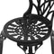 Outdoor Cast Aluminum Bistro Set - Black