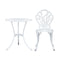 3 PC Cast Aluminum Outdoor Bistro Set - White