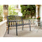 Steel Outdoor 3 Seater Garden Bench - Black