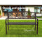 Steel Outdoor 3 Seater Park Bench - Bronze