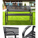 2 Seater Outdoor Garden Bench - Black