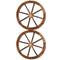 Gardeon Garden Decor Outdoor Ornament 2X Wooden Wagon Wheel