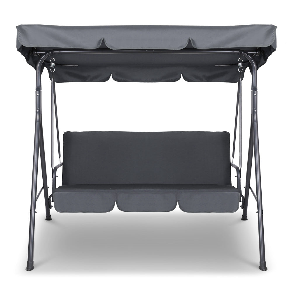 Majka Outdoor Swing Chair – Grey – 3 Seater