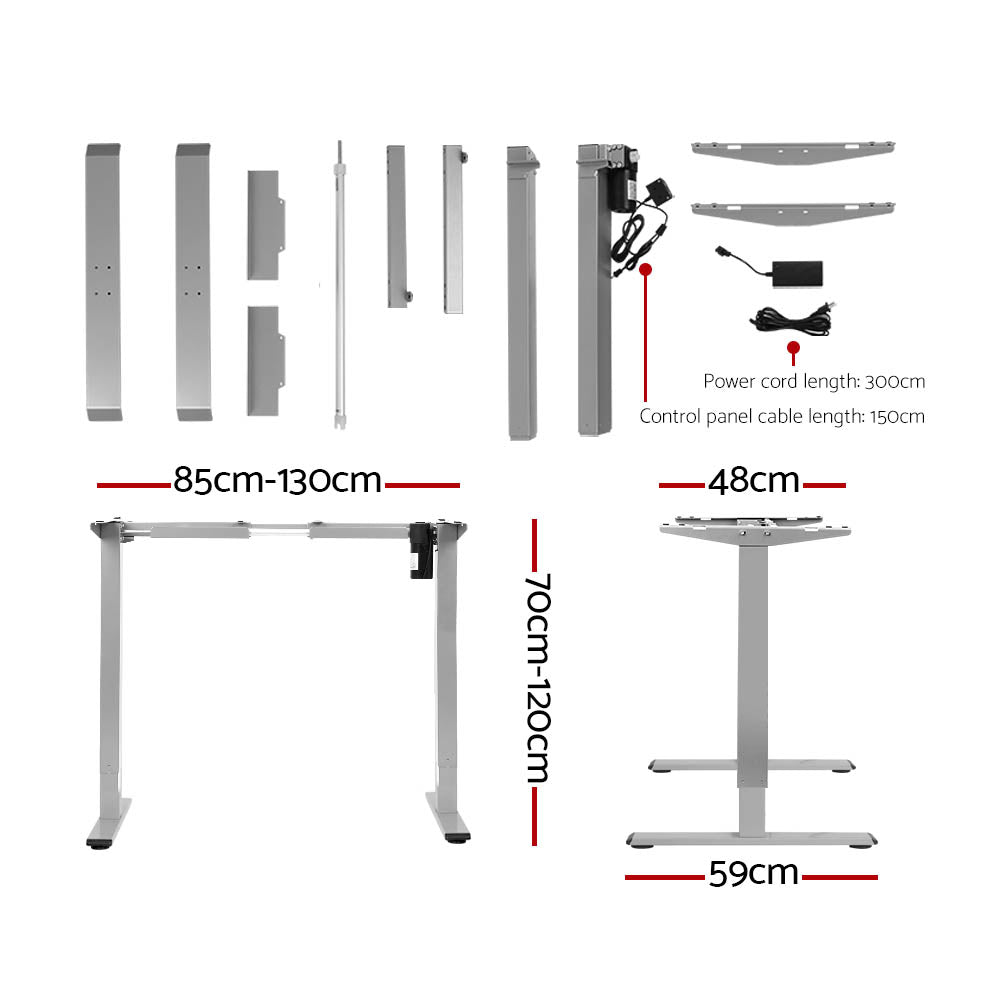 Veron Electric Sit Stand Desk – Black – 140 cm