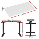 Motorised Standing Desk – Dual Motor, White Finish 120cm