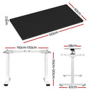 Motorised Standing Desk – Dual Motor, Classic Black 120cm