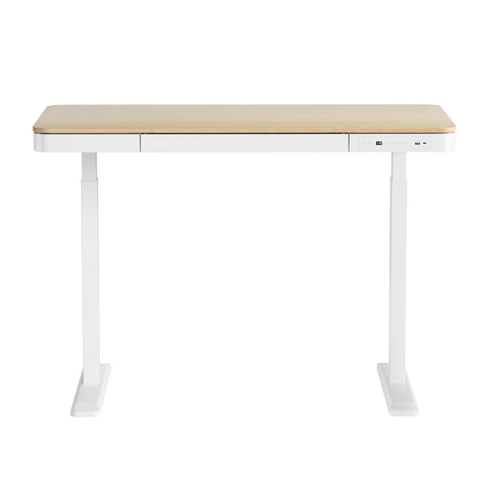 Hudson Electric Sit Stand Desk – Brown / Wood – 120 cm