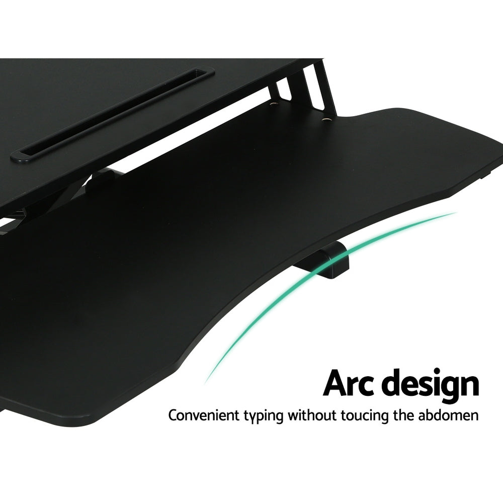 Halston Height Adjustable Desk Riser – Black – 80 cm