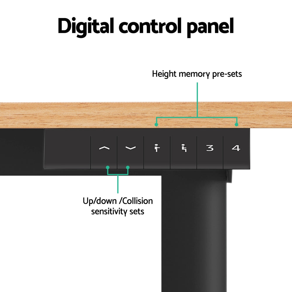 Haven Electric Standing Desk – Black – 120cm