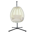 Outdoor Egg Canopy Swing Chair - Cream