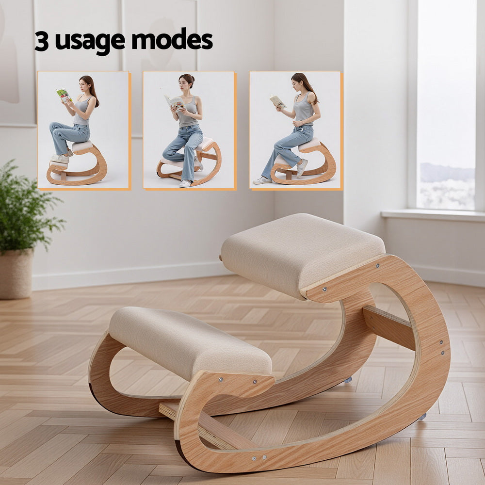 Kallon Kneeling Ergonomic Chair – Beige – Standard