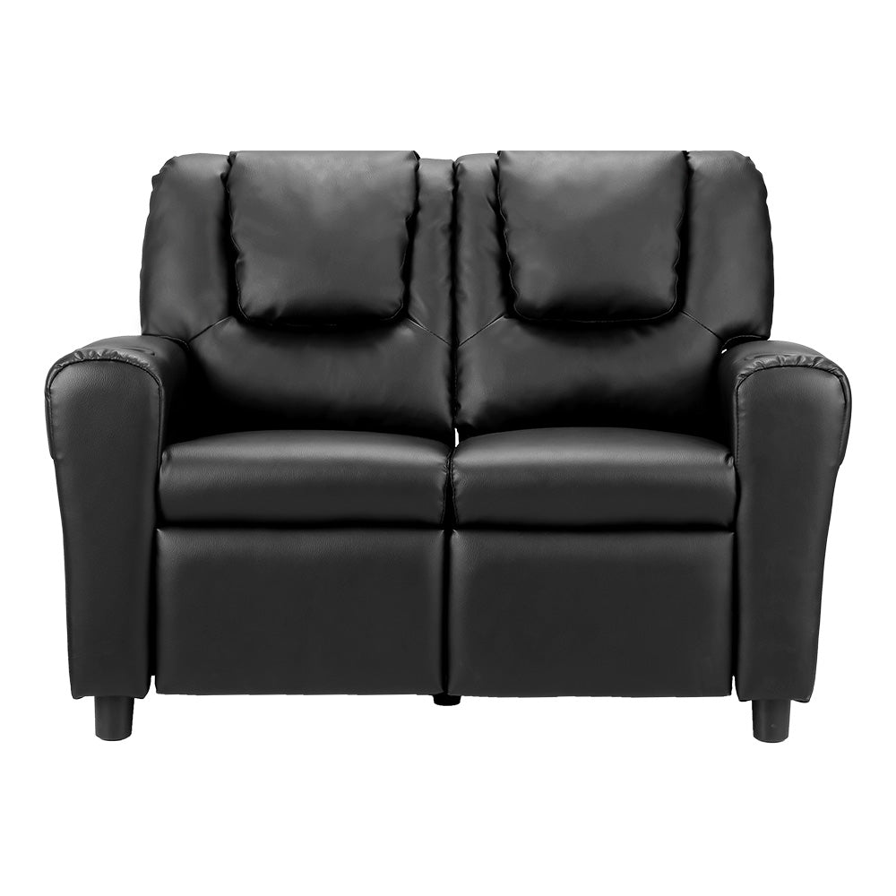 Kairo Kids Recliner Sofa – Black – Double Seater